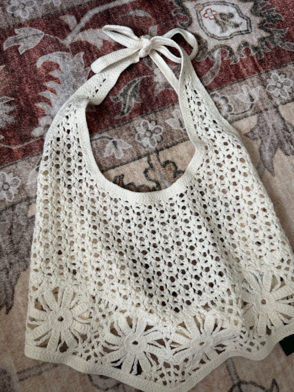 Crochet Halter Top with tie back